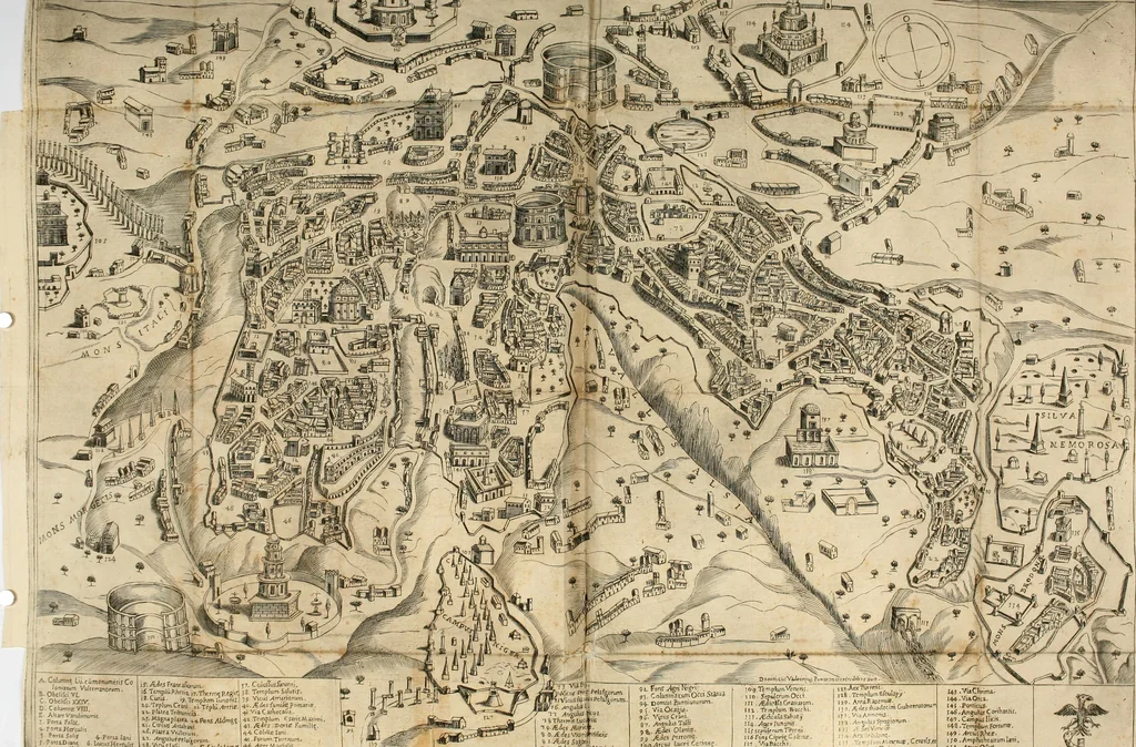 An illustration from Ethruscarum antiquitatum fragmenta : quibus vrbis Romae, aliarumque gentium primordia, mores, & res gestae indicantur, 1637, leaf 14