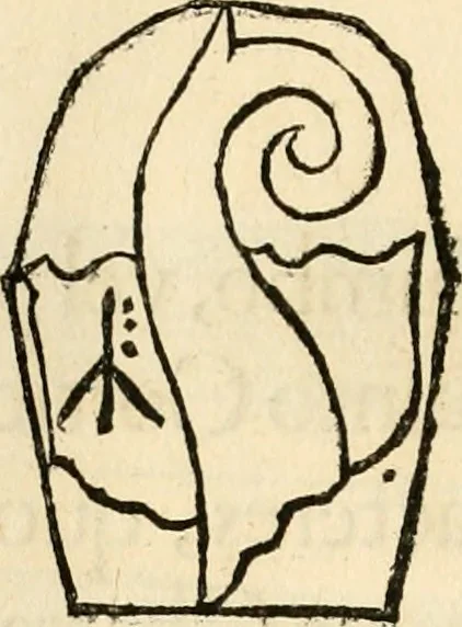 An illustration from Ethruscarum antiquitatum fragmenta : quibus vrbis Romae, aliarumque gentium primordia, mores, & res gestae indicantur, 1637, leaf 195