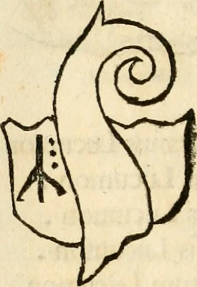 An illustration from Ethruscarum antiquitatum fragmenta : quibus vrbis Romae, aliarumque gentium primordia, mores, & res gestae indicantur, 1637, leaf 199