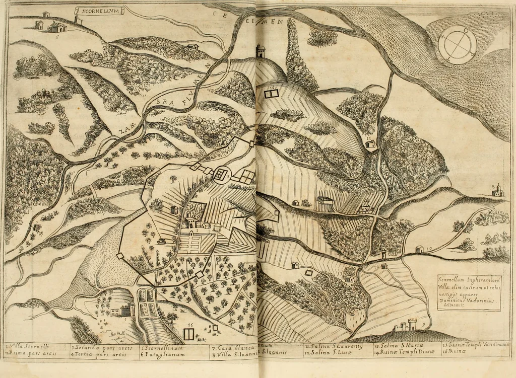 An illustration from Ethruscarum antiquitatum fragmenta : quibus vrbis Romae, aliarumque gentium primordia, mores, & res gestae indicantur, 1637, leaf 20