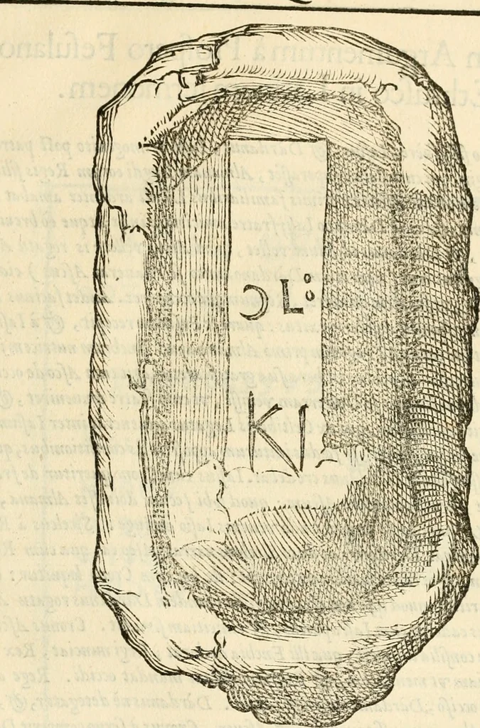 An illustration from Ethruscarum antiquitatum fragmenta : quibus vrbis Romae, aliarumque gentium primordia, mores, & res gestae indicantur, 1637, leaf 290