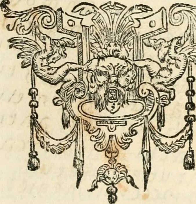 An illustration from Ethruscarum antiquitatum fragmenta : quibus vrbis Romae, aliarumque gentium primordia, mores, & res gestae indicantur, 1637, leaf 76