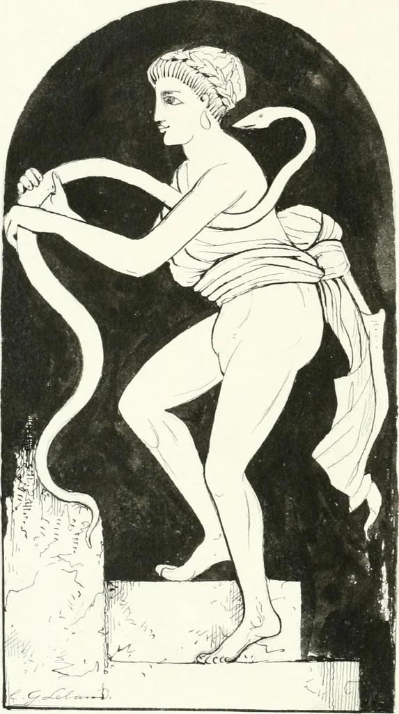 An illustration from Etruscan Roman remains in popular tradition, 1892, leaf 10