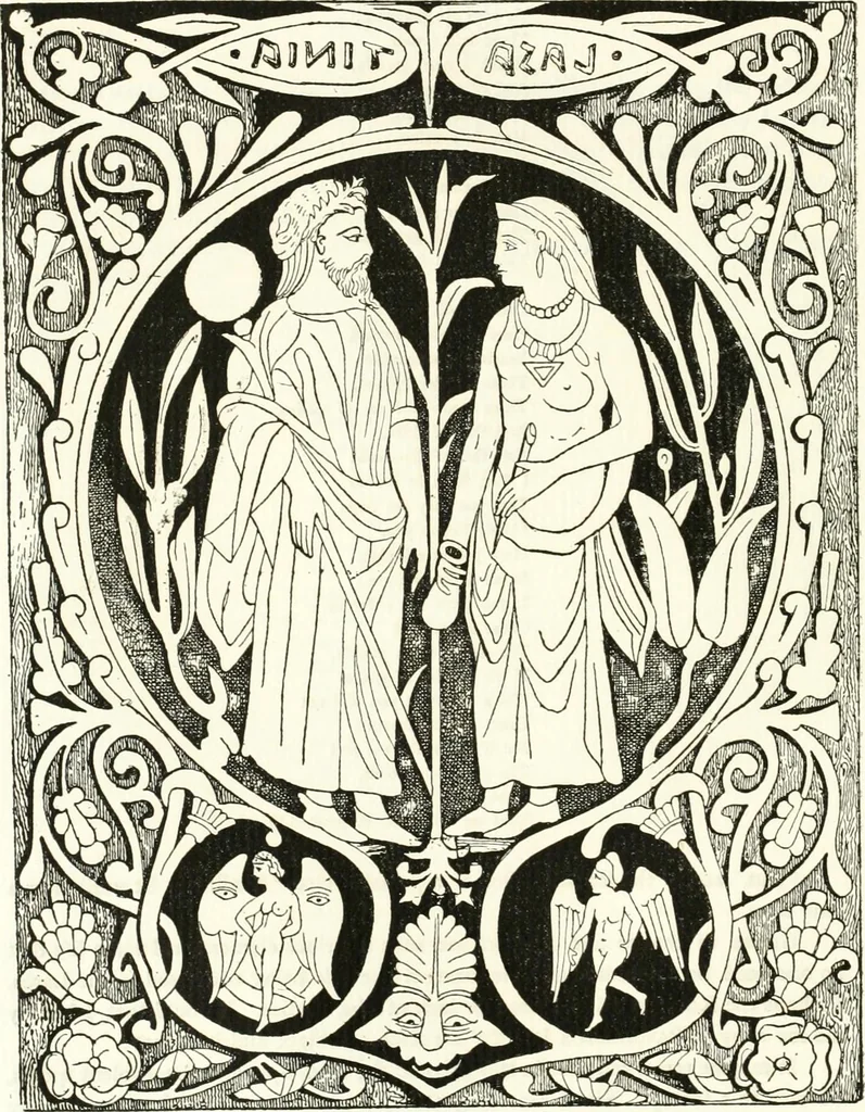 An illustration from Etruscan Roman remains in popular tradition, 1892, leaf 104