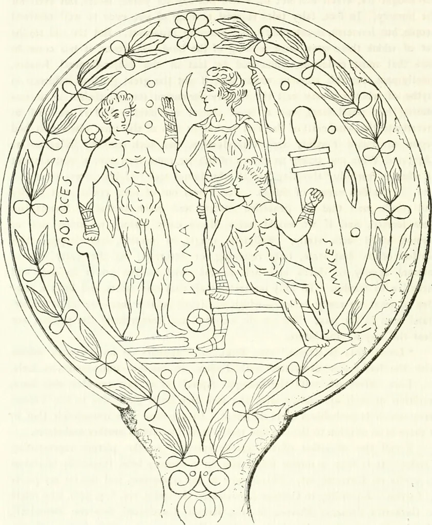 An illustration from Etruscan Roman remains in popular tradition, 1892, leaf 108