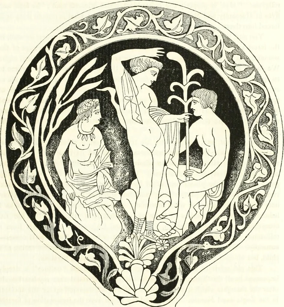 An illustration from Etruscan Roman remains in popular tradition, 1892, leaf 115