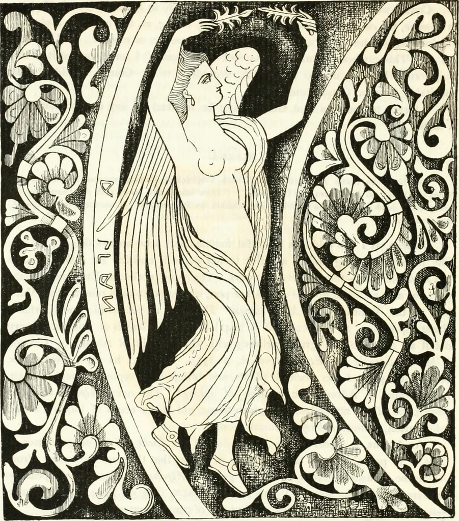 An illustration from Etruscan Roman remains in popular tradition, 1892, leaf 136