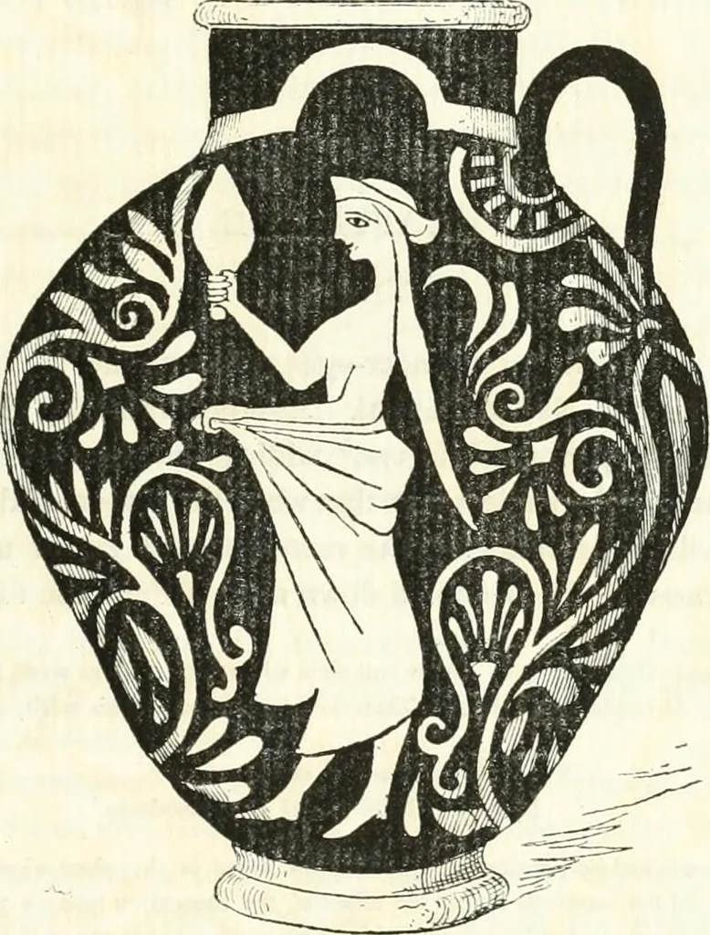 An illustration from Etruscan Roman remains in popular tradition, 1892, leaf 137