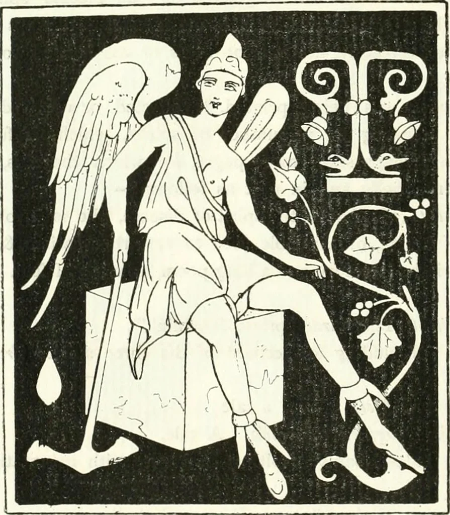 An illustration from Etruscan Roman remains in popular tradition, 1892, leaf 152