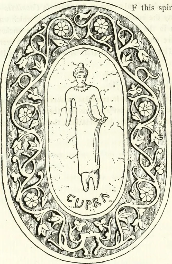 An illustration from Etruscan Roman remains in popular tradition, 1892, leaf 198