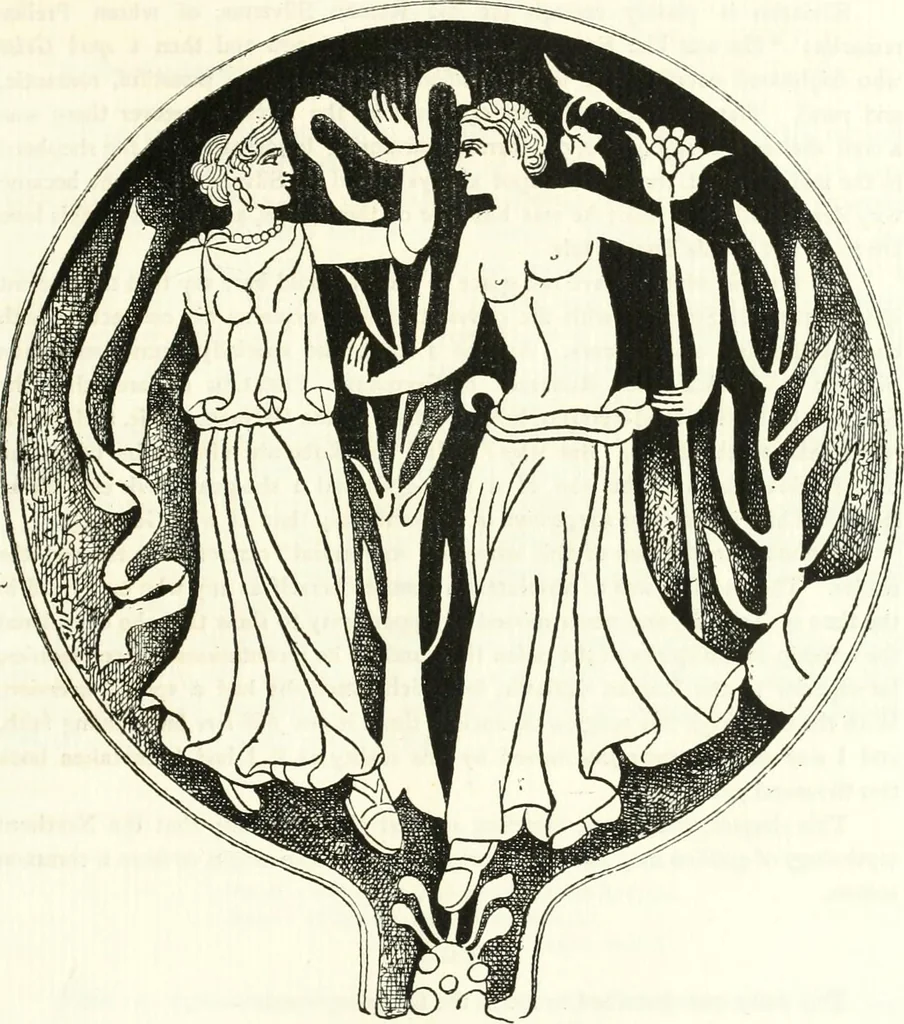 An illustration from Etruscan Roman remains in popular tradition, 1892, leaf 75