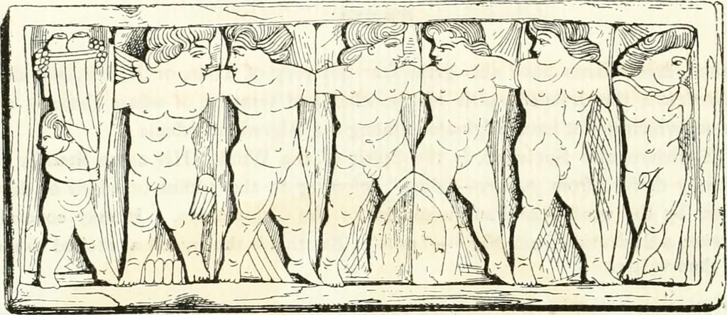 An illustration from Etruscan Roman remains in popular tradition, 1892, leaf 96
