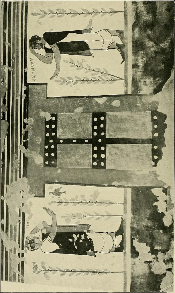 An illustration from Etruscan tomb paintings, Their subjects and significance, 1922, leaf 30