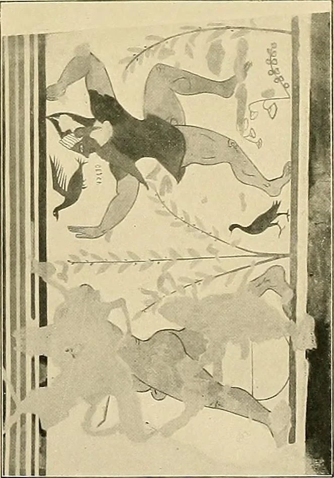 An illustration from Etruscan tomb paintings, Their subjects and significance, 1922, leaf 33