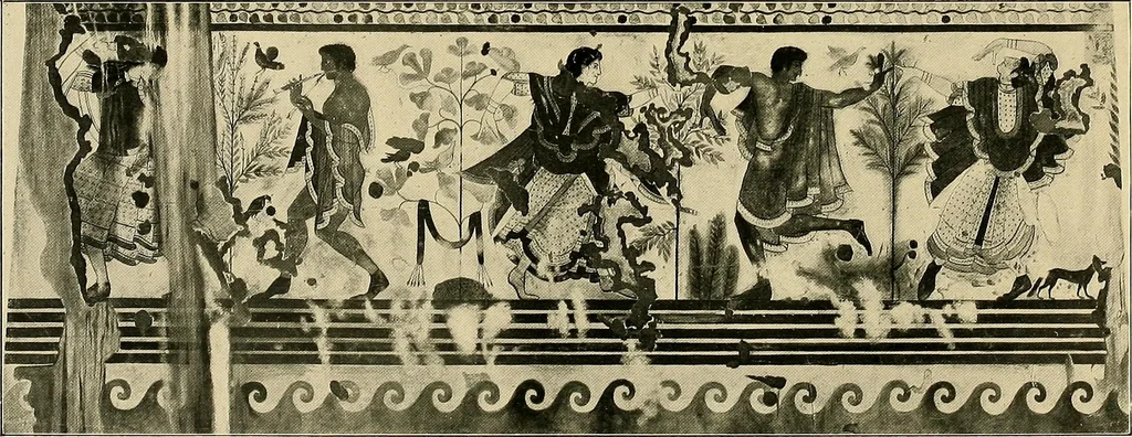 An illustration from Etruscan tomb paintings, Their subjects and significance, 1922, leaf 41