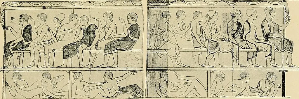 An illustration from Etruscan tomb paintings, Their subjects and significance, 1922, leaf 57