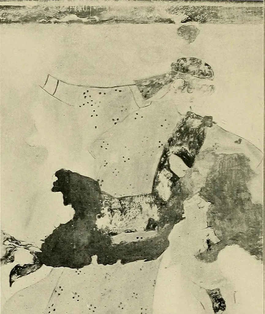 An illustration from Etruscan tomb paintings, Their subjects and significance, 1922, leaf 8