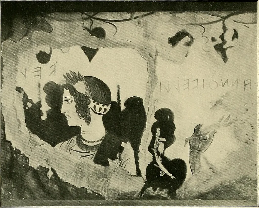 An illustration from Etruscan tomb paintings, Their subjects and significance, 1922, leaf 80