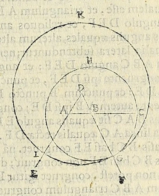 An illustration from Euclidis elementorvm libri XV : unà cum scholijs antiquis, 1572, leaf 45