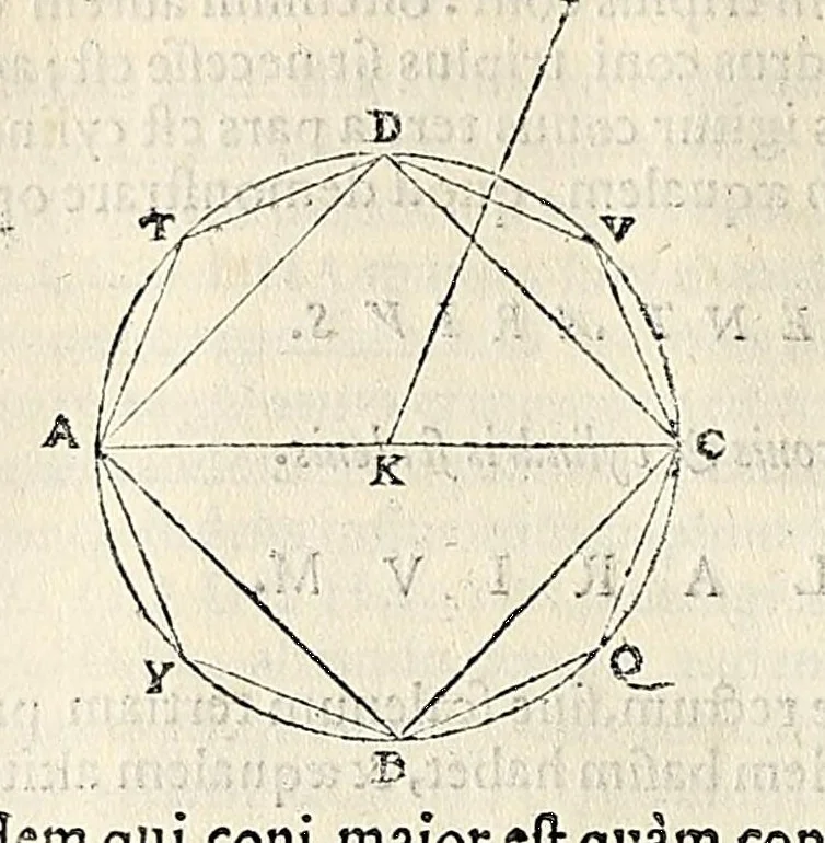 An illustration from Euclidis elementorvm libri XV : unà cum scholijs antiquis, 1572, leaf 470