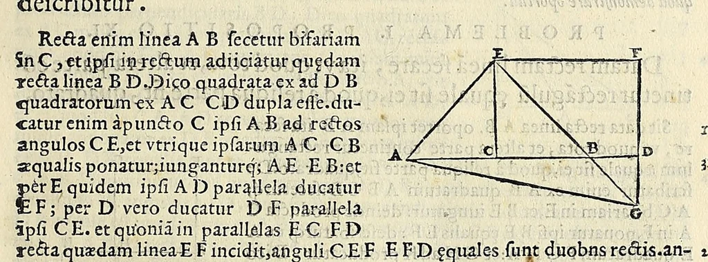 An illustration from Euclidis elementorvm libri XV : unà cum scholijs antiquis, 1572, leaf 95