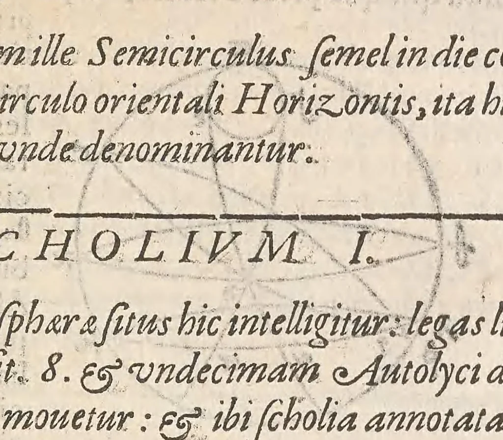 An illustration from Euclidis Phaenomena post Zamberti & Maurolyci editionem, 1591, leaf 47