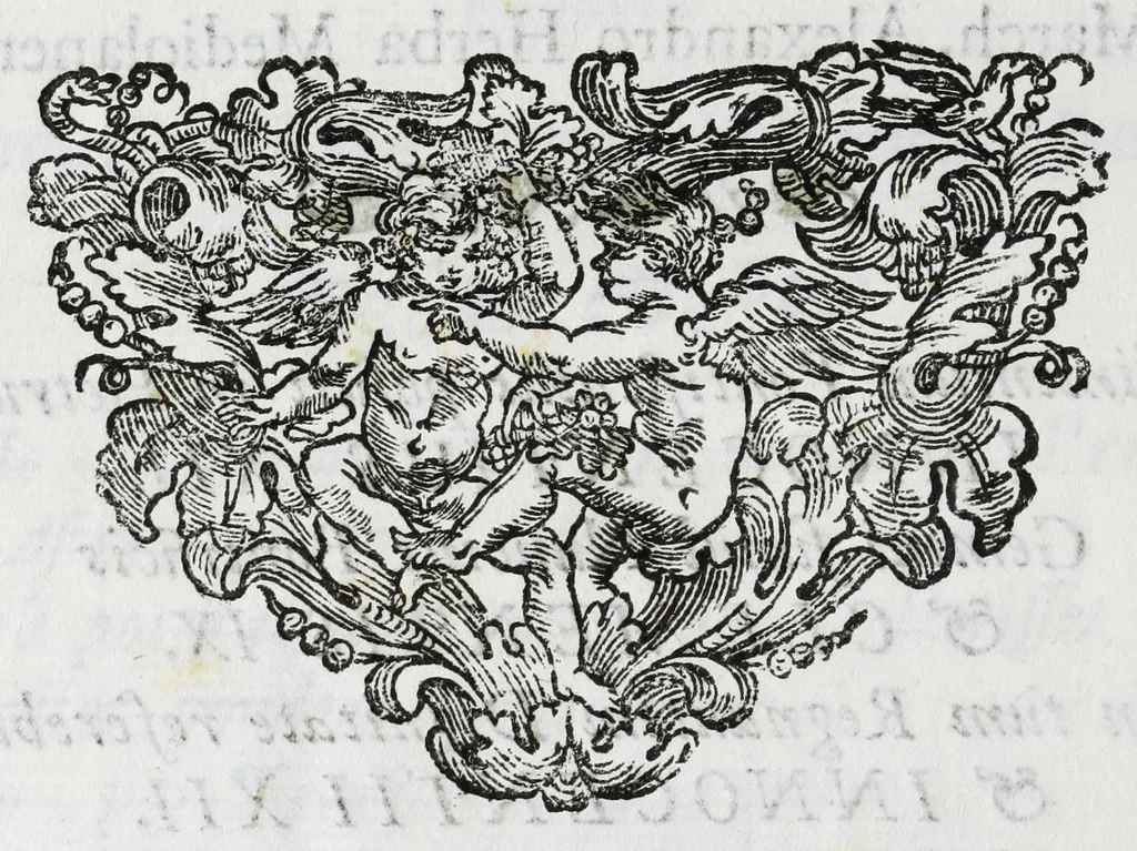 An illustration from Europae labor conformando Innocentio XII. Pont. Max., eidem sanctiss. d. d. Innocentio convictori olim suo, nunc parenti amantissimo a Seminario Romano publicè exhibitus, 1692, leaf 34