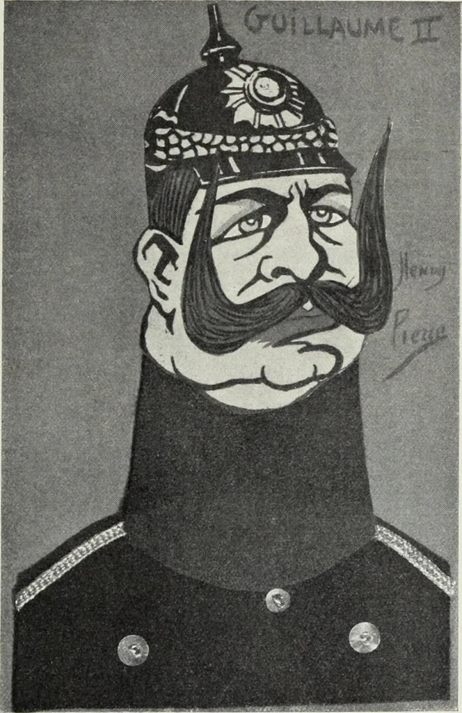 An illustration from Europas Fürsten im Sittenspiegel der Karikatur, mit 468 Textillustrationen und 72 farbigen Kunstblättern nach seltenen und amüsanten Karikaturen, aus allen Ländern und Zeitepochen, 1908, leaf 105
