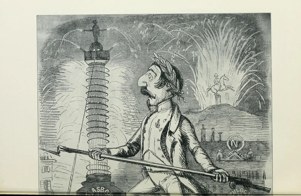 An illustration from Europas Fürsten im Sittenspiegel der Karikatur, mit 468 Textillustrationen und 72 farbigen Kunstblättern nach seltenen und amüsanten Karikaturen, aus allen Ländern und Zeitepochen, 1908, leaf 110