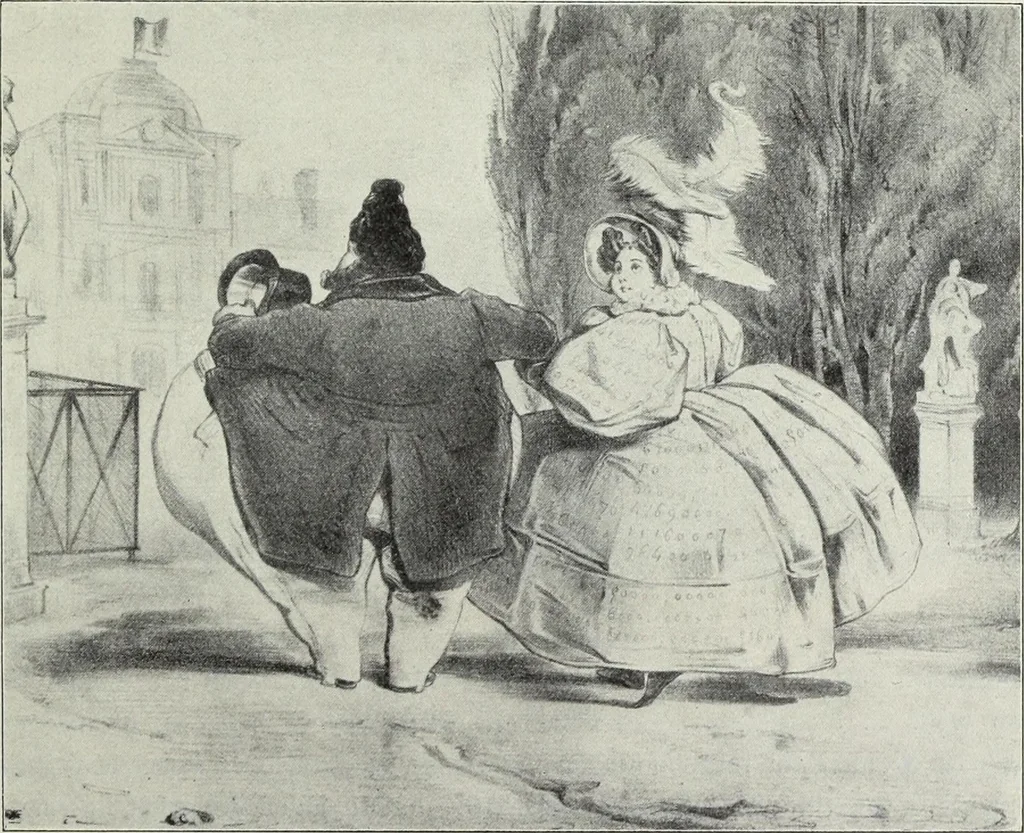 An illustration from Europas Fürsten im Sittenspiegel der Karikatur, mit 468 Textillustrationen und 72 farbigen Kunstblättern nach seltenen und amüsanten Karikaturen, aus allen Ländern und Zeitepochen, 1908, leaf 113
