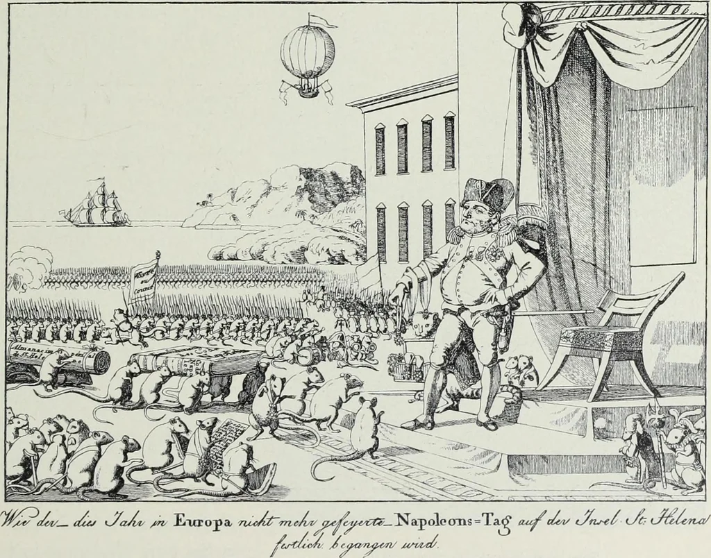 An illustration from Europas Fürsten im Sittenspiegel der Karikatur, mit 468 Textillustrationen und 72 farbigen Kunstblättern nach seltenen und amüsanten Karikaturen, aus allen Ländern und Zeitepochen, 1908, leaf 127