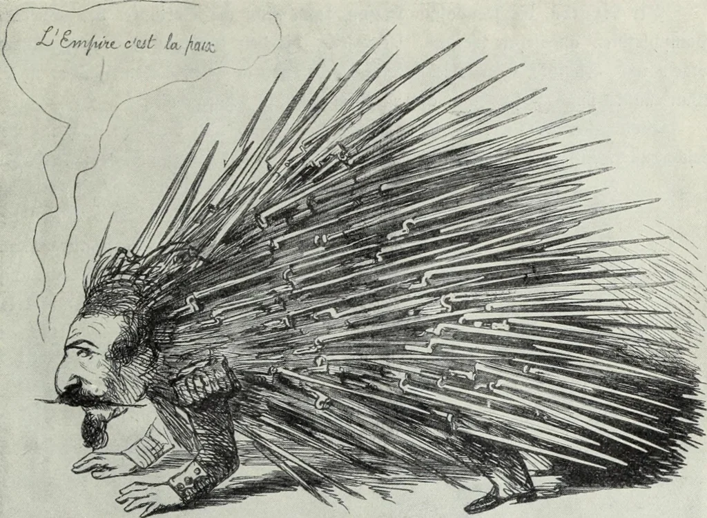 An illustration from Europas Fürsten im Sittenspiegel der Karikatur, mit 468 Textillustrationen und 72 farbigen Kunstblättern nach seltenen und amüsanten Karikaturen, aus allen Ländern und Zeitepochen, 1908, leaf 13