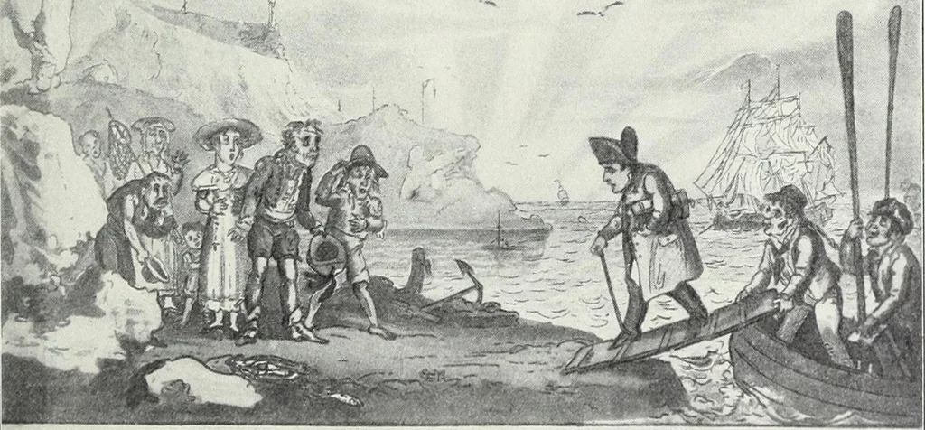 An illustration from Europas Fürsten im Sittenspiegel der Karikatur, mit 468 Textillustrationen und 72 farbigen Kunstblättern nach seltenen und amüsanten Karikaturen, aus allen Ländern und Zeitepochen, 1908, leaf 131