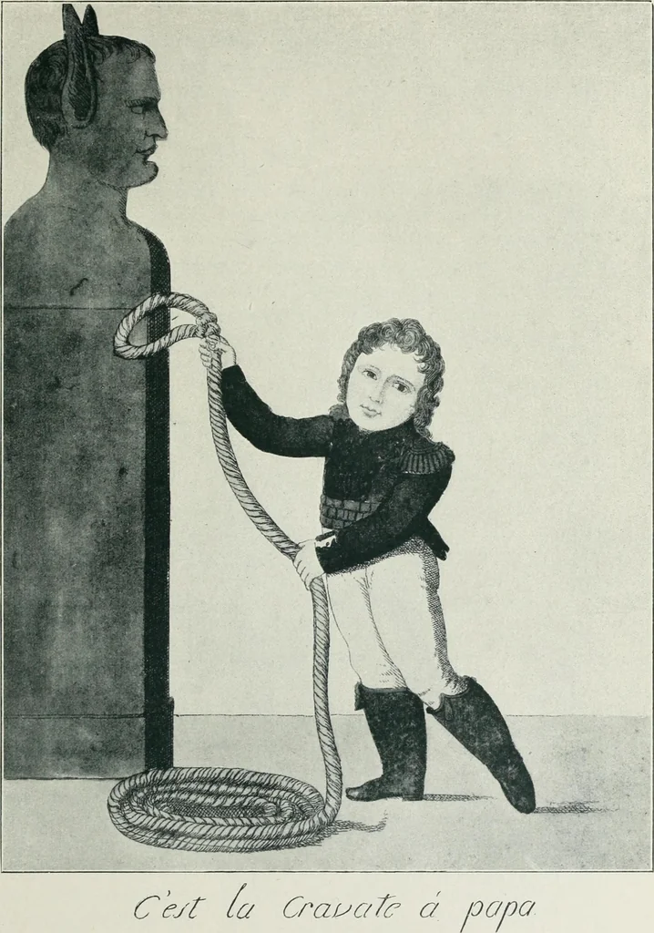 An illustration from Europas Fürsten im Sittenspiegel der Karikatur, mit 468 Textillustrationen und 72 farbigen Kunstblättern nach seltenen und amüsanten Karikaturen, aus allen Ländern und Zeitepochen, 1908, leaf 133
