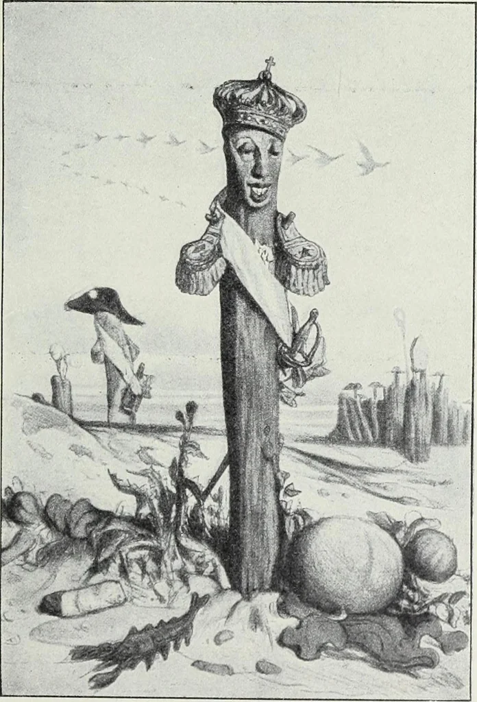 An illustration from Europas Fürsten im Sittenspiegel der Karikatur, mit 468 Textillustrationen und 72 farbigen Kunstblättern nach seltenen und amüsanten Karikaturen, aus allen Ländern und Zeitepochen, 1908, leaf 135