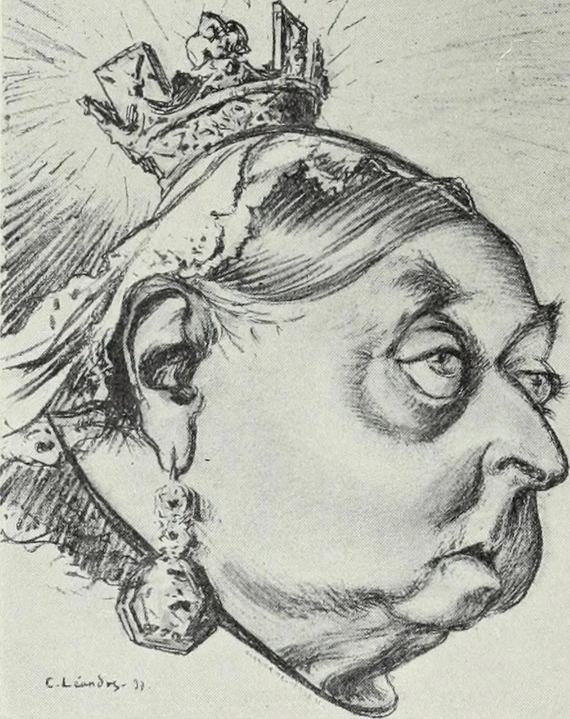 An illustration from Europas Fürsten im Sittenspiegel der Karikatur, mit 468 Textillustrationen und 72 farbigen Kunstblättern nach seltenen und amüsanten Karikaturen, aus allen Ländern und Zeitepochen, 1908, leaf 138