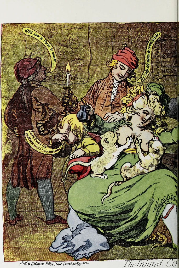 An illustration from Europas Fürsten im Sittenspiegel der Karikatur, mit 468 Textillustrationen und 72 farbigen Kunstblättern nach seltenen und amüsanten Karikaturen, aus allen Ländern und Zeitepochen, 1908, leaf 158