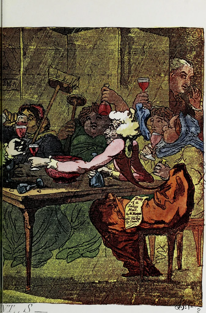An illustration from Europas Fürsten im Sittenspiegel der Karikatur, mit 468 Textillustrationen und 72 farbigen Kunstblättern nach seltenen und amüsanten Karikaturen, aus allen Ländern und Zeitepochen, 1908, leaf 159