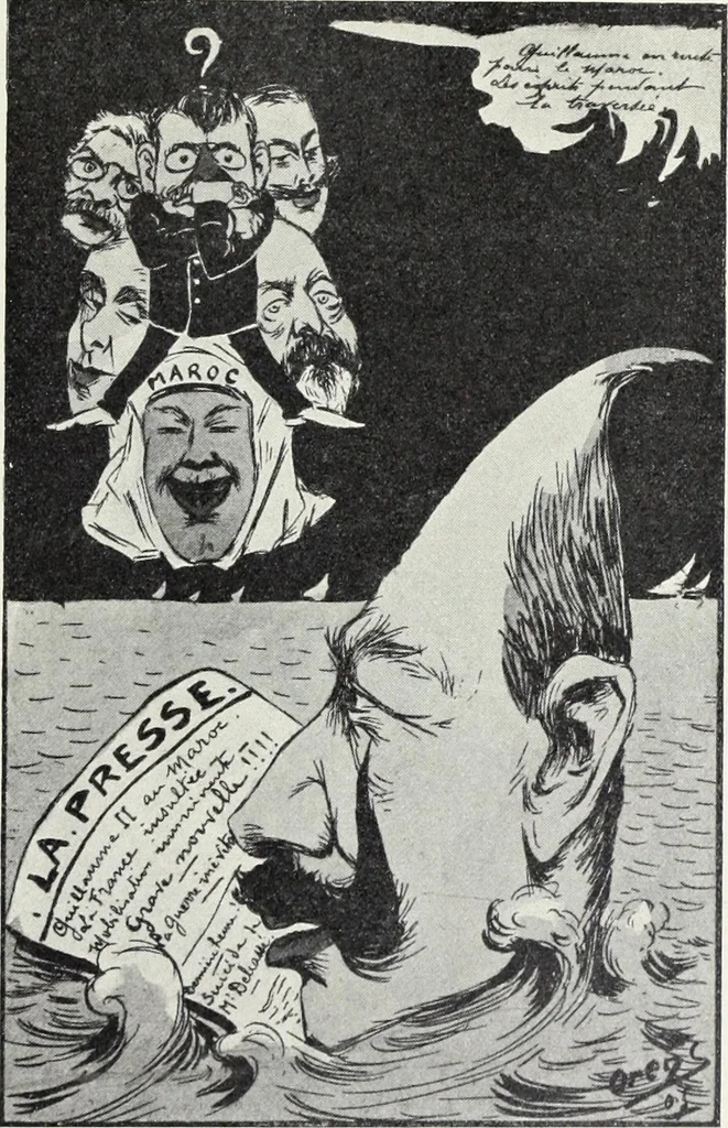 An illustration from Europas Fürsten im Sittenspiegel der Karikatur, mit 468 Textillustrationen und 72 farbigen Kunstblättern nach seltenen und amüsanten Karikaturen, aus allen Ländern und Zeitepochen, 1908, leaf 161