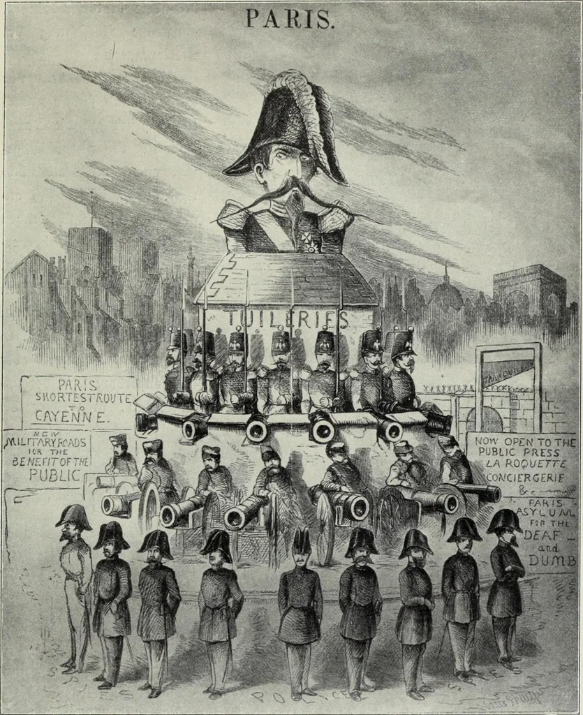 An illustration from Europas Fürsten im Sittenspiegel der Karikatur, mit 468 Textillustrationen und 72 farbigen Kunstblättern nach seltenen und amüsanten Karikaturen, aus allen Ländern und Zeitepochen, 1908, leaf 165