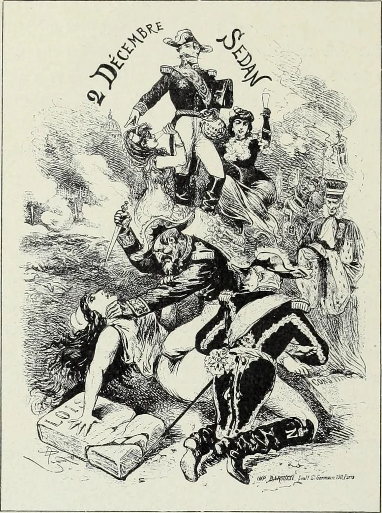 An illustration from Europas Fürsten im Sittenspiegel der Karikatur, mit 468 Textillustrationen und 72 farbigen Kunstblättern nach seltenen und amüsanten Karikaturen, aus allen Ländern und Zeitepochen, 1908, leaf 168