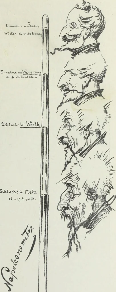 An illustration from Europas Fürsten im Sittenspiegel der Karikatur, mit 468 Textillustrationen und 72 farbigen Kunstblättern nach seltenen und amüsanten Karikaturen, aus allen Ländern und Zeitepochen, 1908, leaf 187