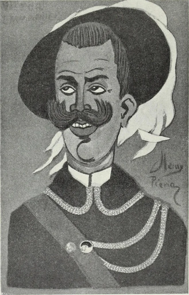 An illustration from Europas Fürsten im Sittenspiegel der Karikatur, mit 468 Textillustrationen und 72 farbigen Kunstblättern nach seltenen und amüsanten Karikaturen, aus allen Ländern und Zeitepochen, 1908, leaf 188