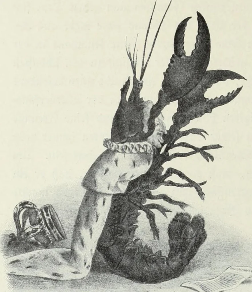 An illustration from Europas Fürsten im Sittenspiegel der Karikatur, mit 468 Textillustrationen und 72 farbigen Kunstblättern nach seltenen und amüsanten Karikaturen, aus allen Ländern und Zeitepochen, 1908, leaf 210