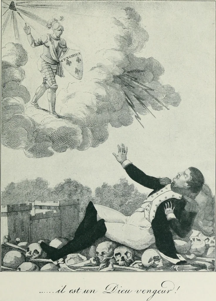 An illustration from Europas Fürsten im Sittenspiegel der Karikatur, mit 468 Textillustrationen und 72 farbigen Kunstblättern nach seltenen und amüsanten Karikaturen, aus allen Ländern und Zeitepochen, 1908, leaf 227