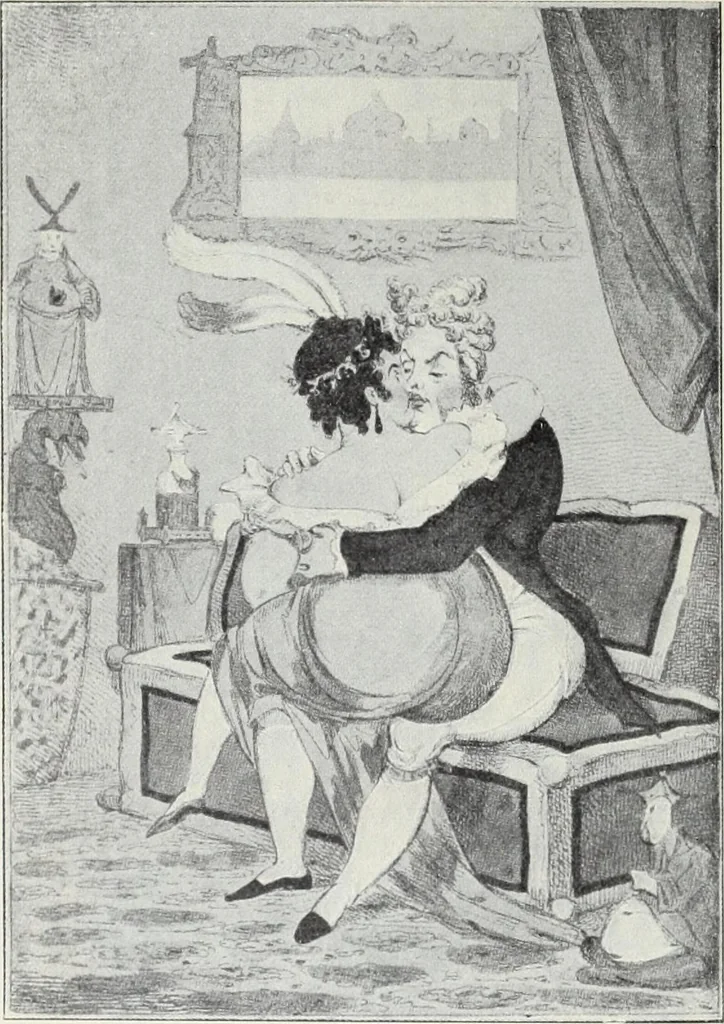 An illustration from Europas Fürsten im Sittenspiegel der Karikatur, mit 468 Textillustrationen und 72 farbigen Kunstblättern nach seltenen und amüsanten Karikaturen, aus allen Ländern und Zeitepochen, 1908, leaf 24