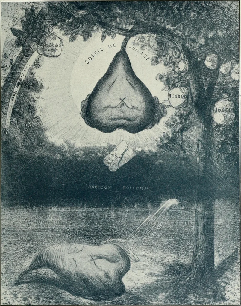 An illustration from Europas Fürsten im Sittenspiegel der Karikatur, mit 468 Textillustrationen und 72 farbigen Kunstblättern nach seltenen und amüsanten Karikaturen, aus allen Ländern und Zeitepochen, 1908, leaf 243