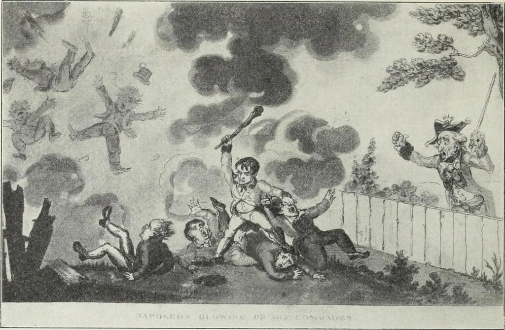 An illustration from Europas Fürsten im Sittenspiegel der Karikatur, mit 468 Textillustrationen und 72 farbigen Kunstblättern nach seltenen und amüsanten Karikaturen, aus allen Ländern und Zeitepochen, 1908, leaf 274