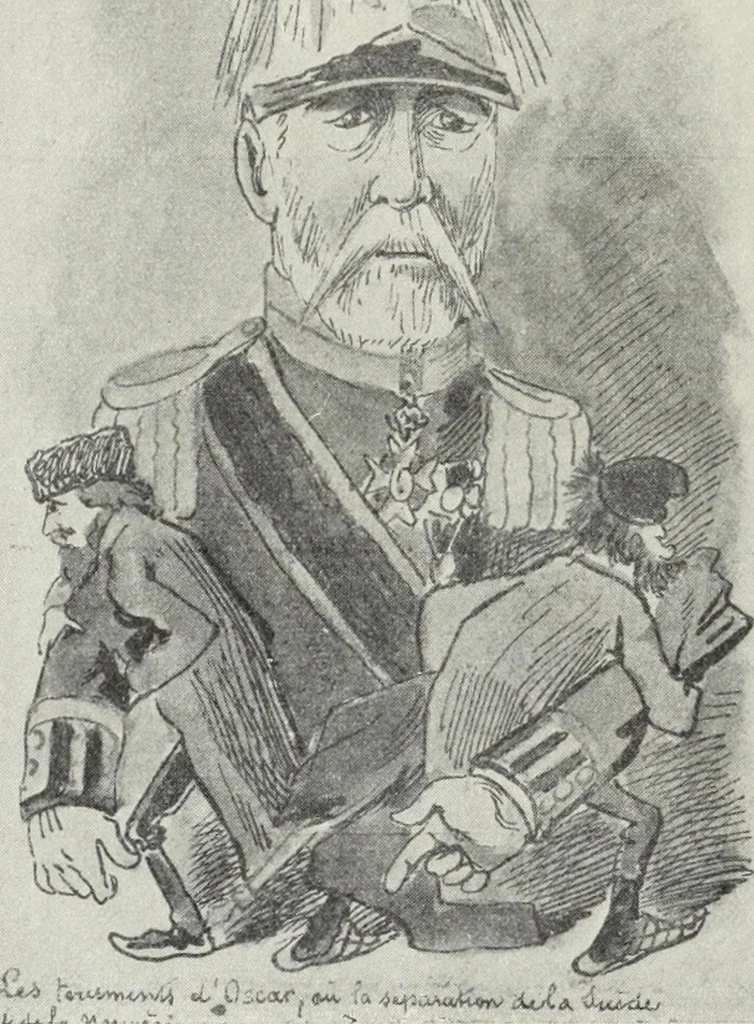 An illustration from Europas Fürsten im Sittenspiegel der Karikatur, mit 468 Textillustrationen und 72 farbigen Kunstblättern nach seltenen und amüsanten Karikaturen, aus allen Ländern und Zeitepochen, 1908, leaf 278