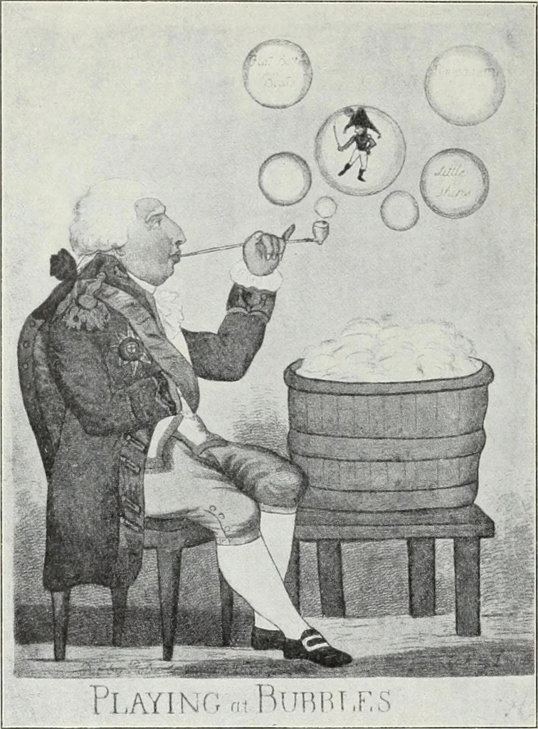 An illustration from Europas Fürsten im Sittenspiegel der Karikatur, mit 468 Textillustrationen und 72 farbigen Kunstblättern nach seltenen und amüsanten Karikaturen, aus allen Ländern und Zeitepochen, 1908, leaf 286